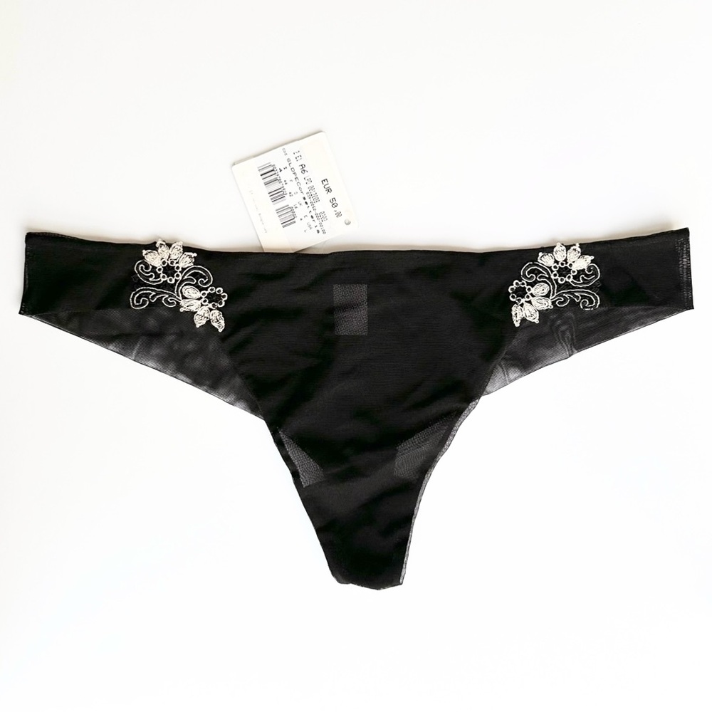 LA PERLA Villa Toscana Sheer Lace Appliqué Panties NWT
